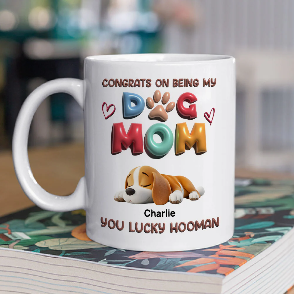 Lucky Hooman - Personalized Custom 3D Inflated Effect Coffee Mug - Image 2