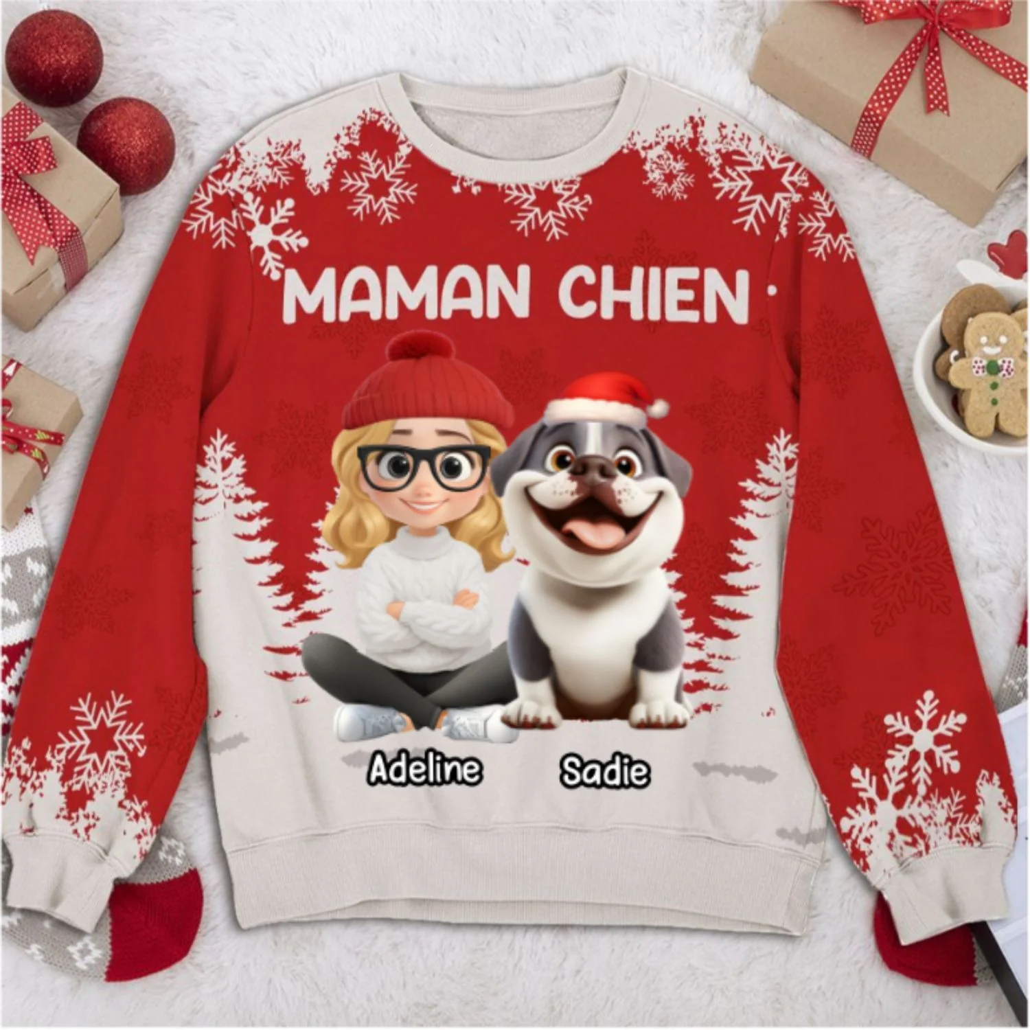 Maman chien - Sweatshirt Personnalisée Avec Impression Intégrale - Image 7