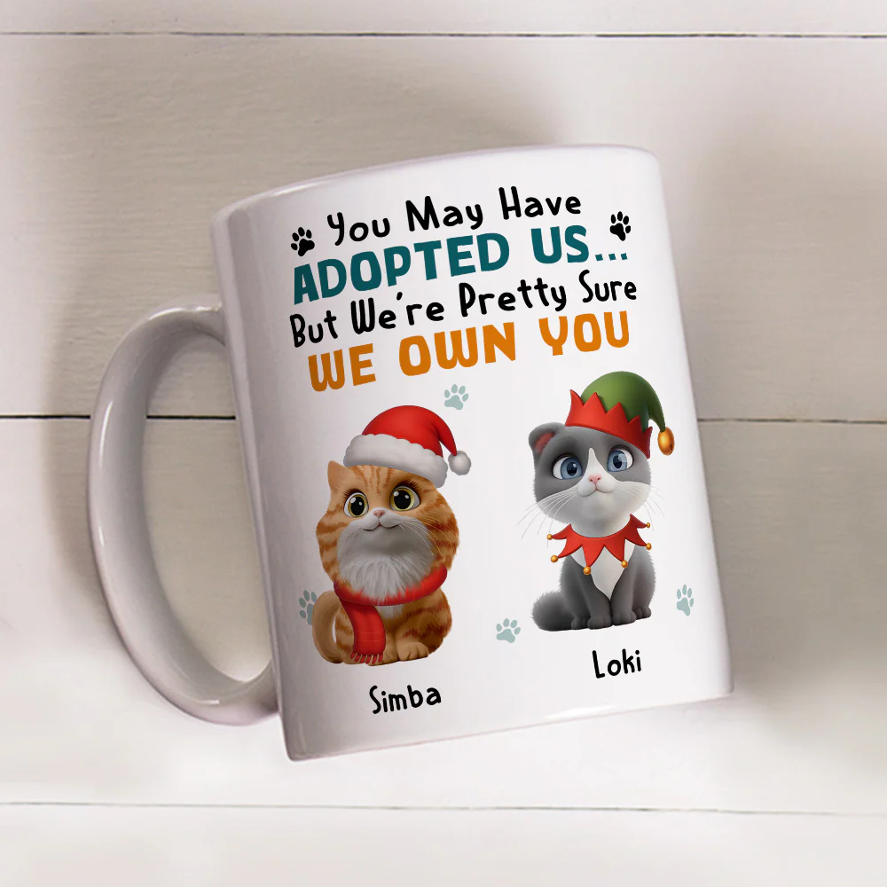 May Have Adopted Me Ver Cat 2 - Personalized Custom Coffee Mug - Image 2