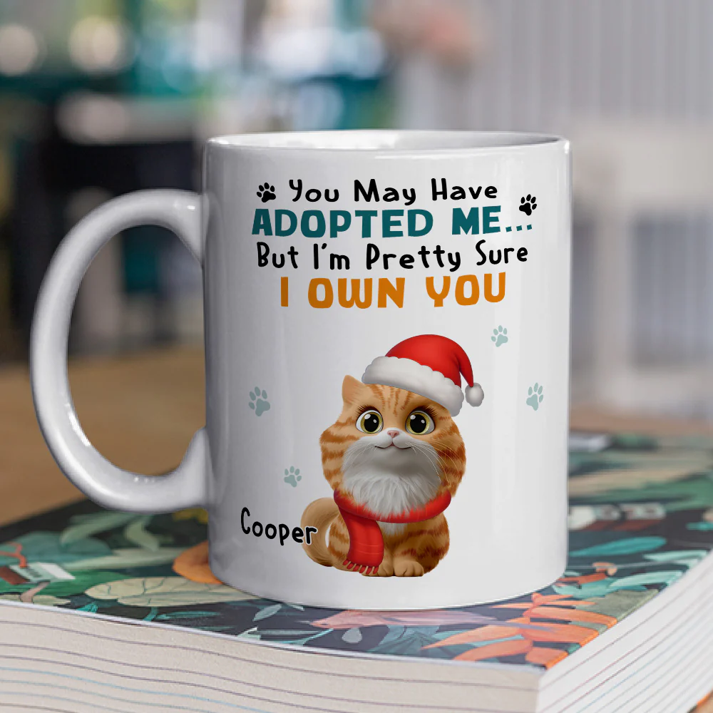 May Have Adopted Me Ver Cat 2 - Personalized Custom Coffee Mug - Image 3