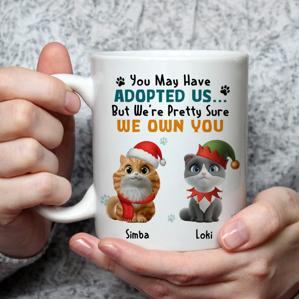 May Have Adopted Me Ver Cat 2 - Personalized Custom Coffee Mug - Image 4