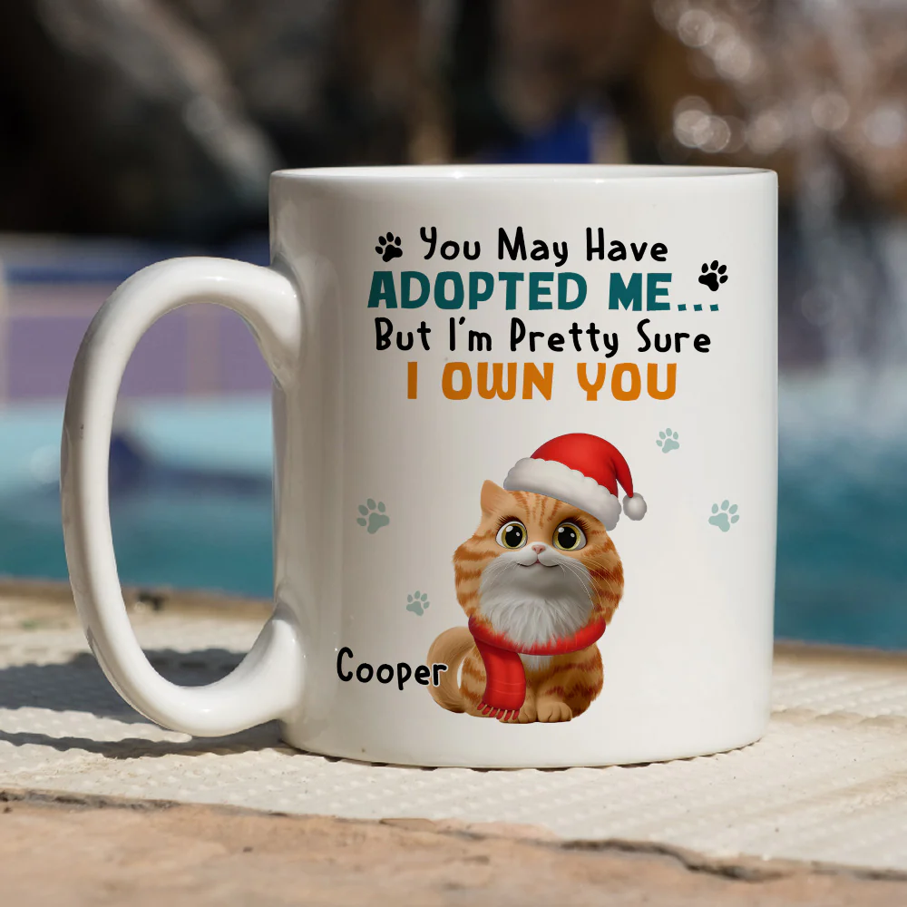 May Have Adopted Me Ver Cat 2 - Personalized Custom Coffee Mug - Image 5