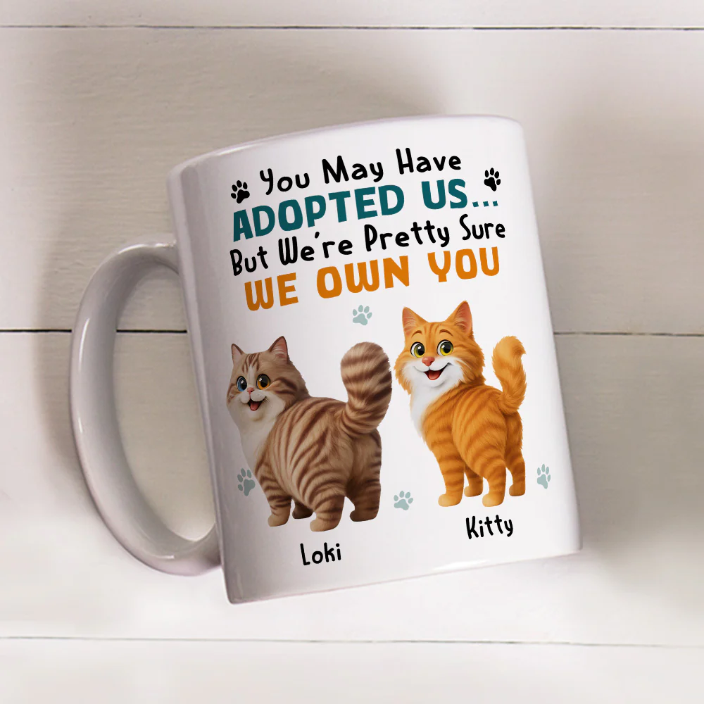 May Have Adopted Me Ver Cat - Personalized Custom Coffee Mug - Image 2