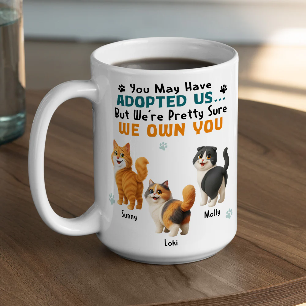 May Have Adopted Me Ver Cat - Personalized Custom Coffee Mug - Image 3