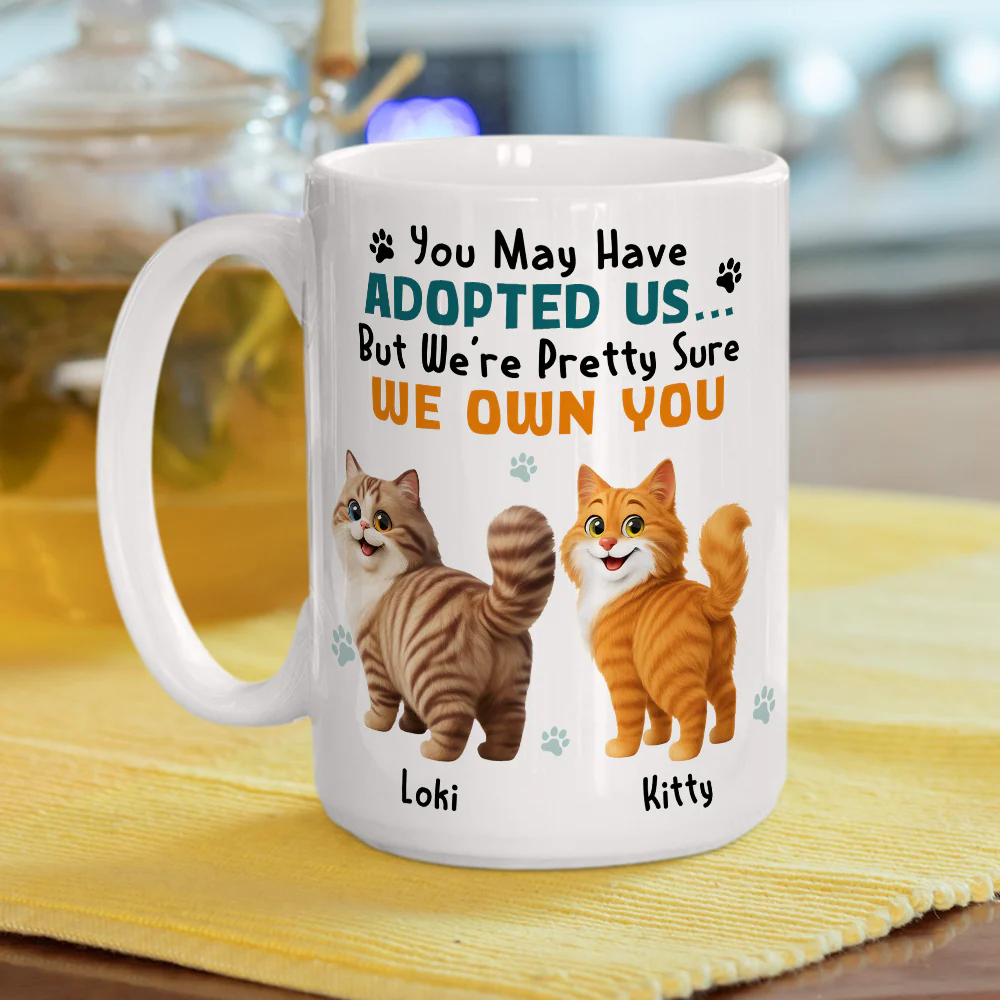May Have Adopted Me Ver Cat - Personalized Custom Coffee Mug - Image 4
