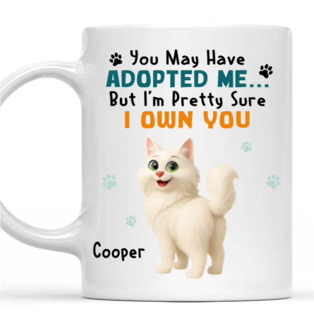 May Have Adopted Me Ver Cat - Personalized Custom Coffee Mug - Image 6