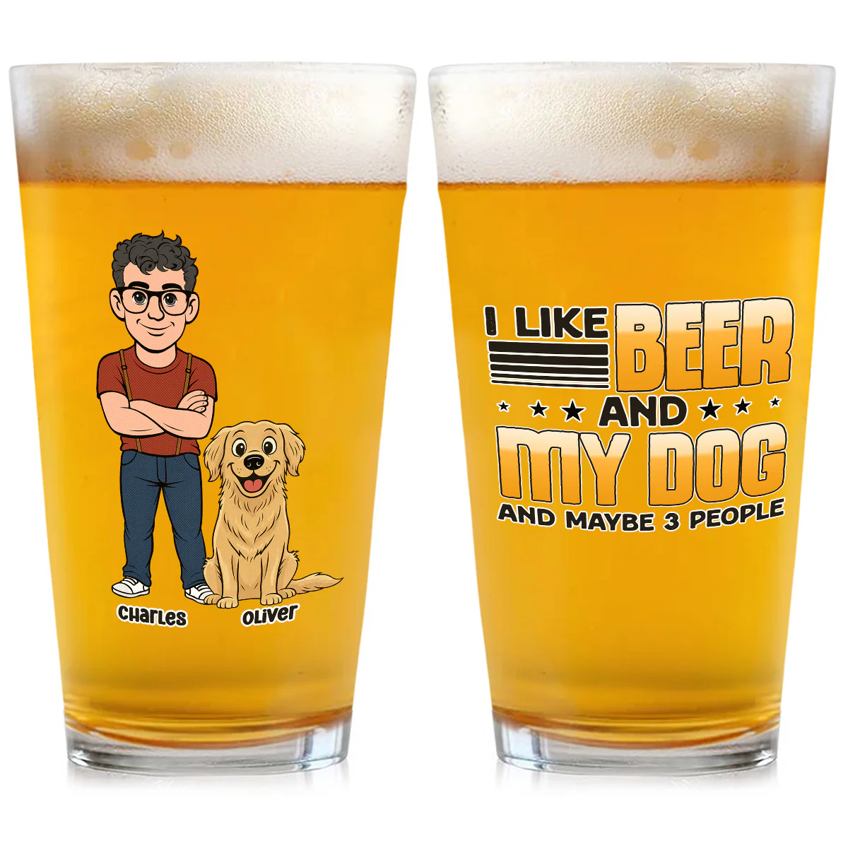 Maybe Three More - Personalized Custom Beer Glass