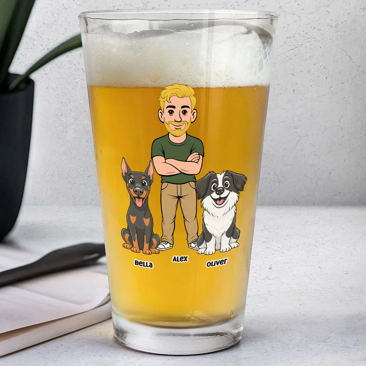 Maybe Three More - Personalized Custom Beer Glass - Image 2