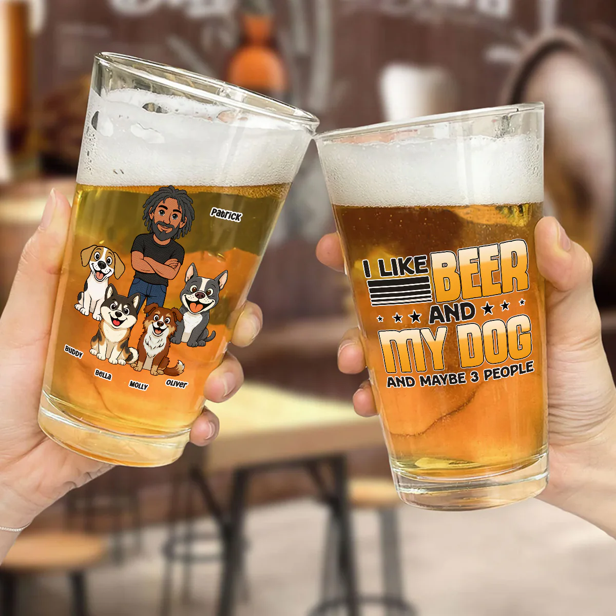 Maybe Three More - Personalized Custom Beer Glass - Image 5