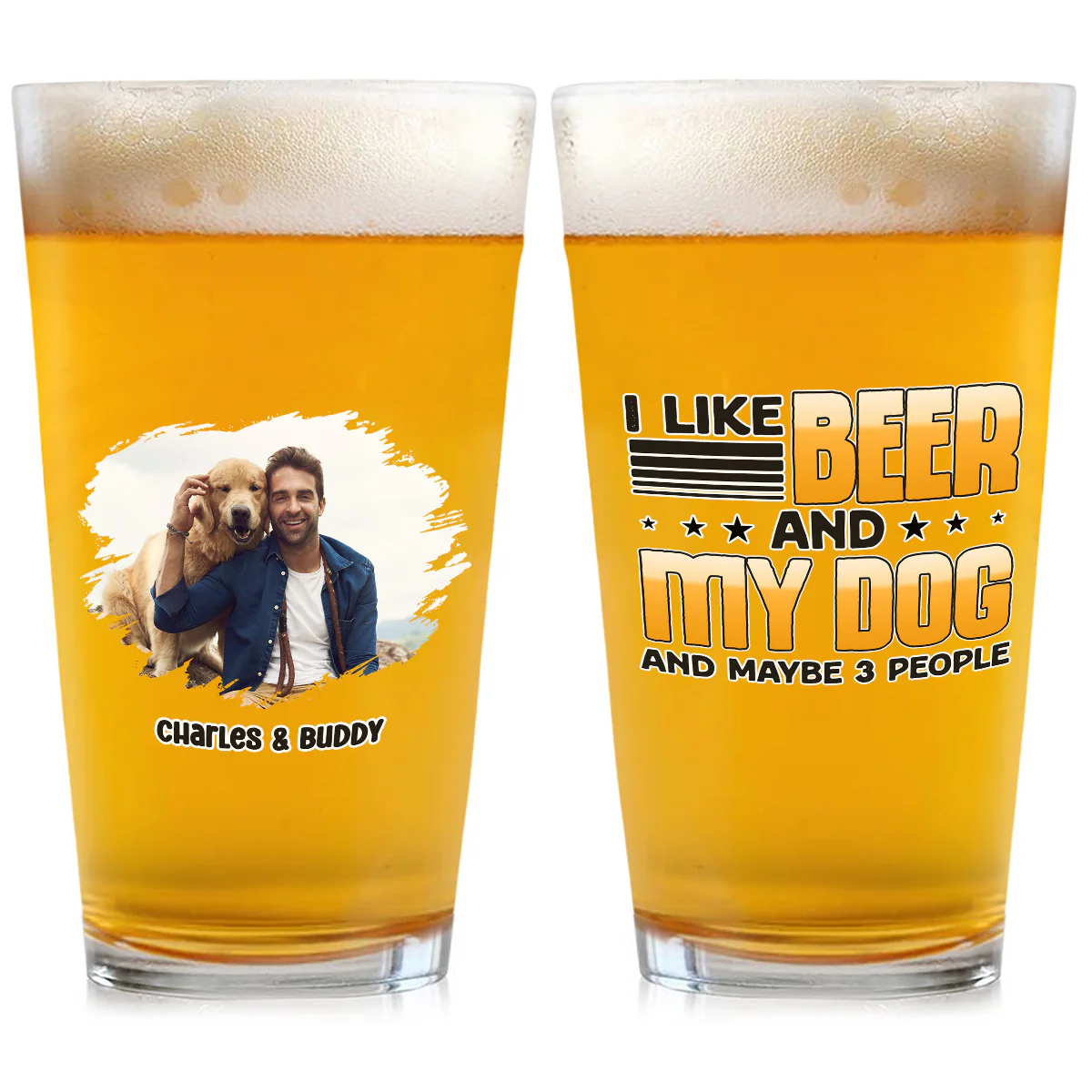 Maybe Three More Photo - Personalized Custom Beer Glass