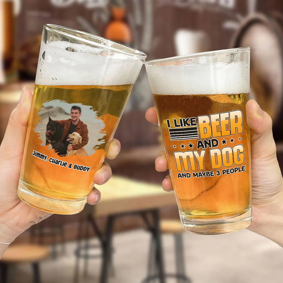 Maybe Three More Photo - Personalized Custom Beer Glass - Image 5