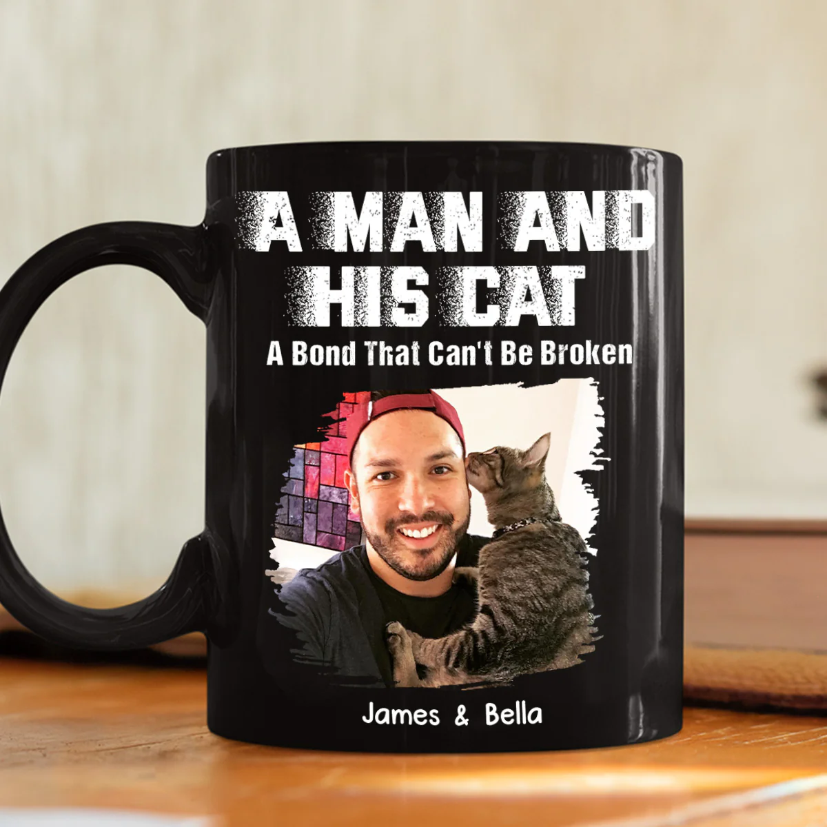 Me And My Cat Together Forever Photo - Personalized Custom Coffee Mug - Image 2
