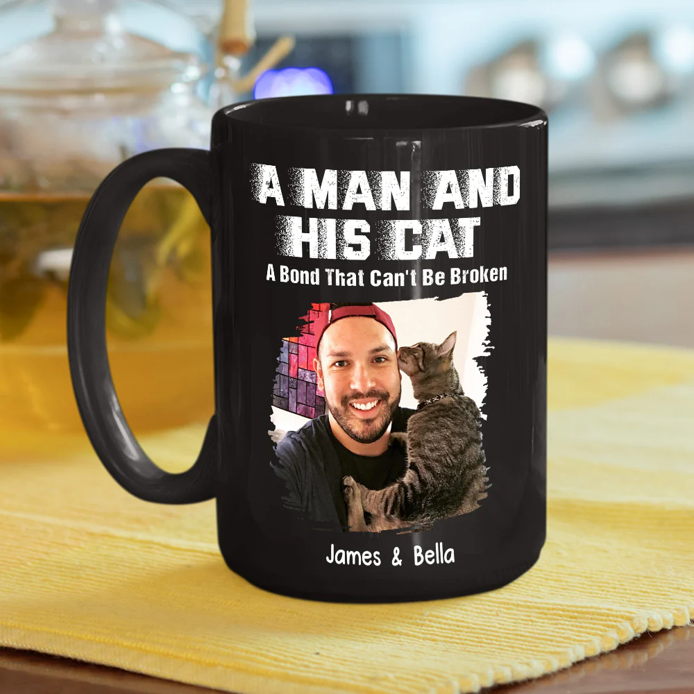 Me And My Cat Together Forever Photo - Personalized Custom Coffee Mug - Image 3