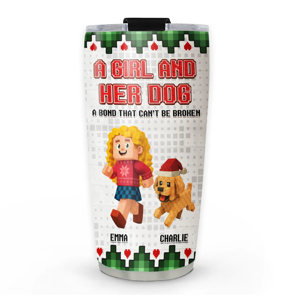 Me And My Dog Christmas - Personalized Custom Tumbler