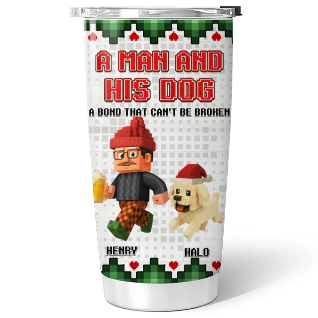 Me And My Dog Christmas - Personalized Custom Tumbler - Image 6