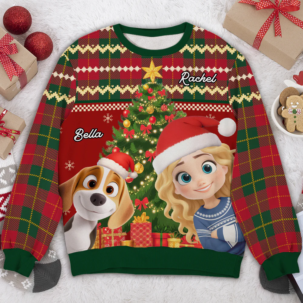 Me And My Dog Corner - Personalized Custom All-Over-Print Sweatshirt - Image 3