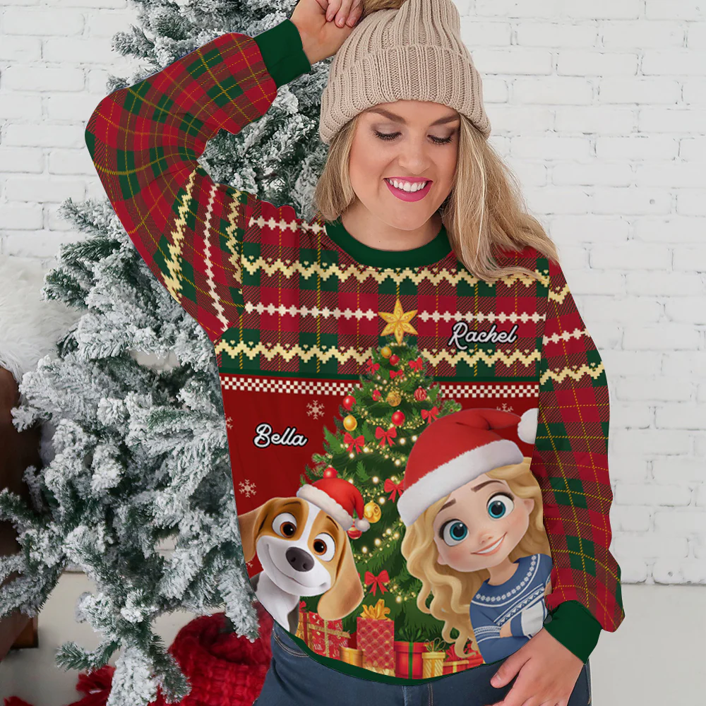 Me And My Dog Corner - Personalized Custom All-Over-Print Sweatshirt - Image 4