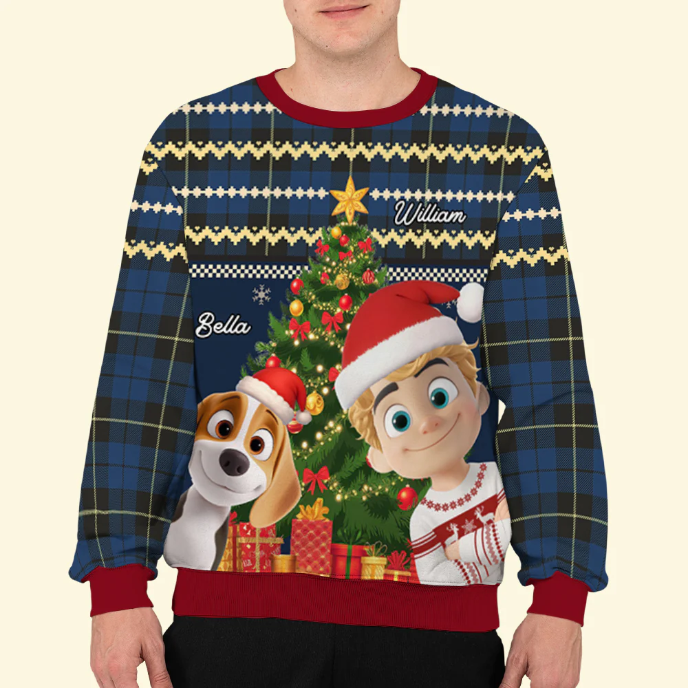 Me And My Dog Corner - Personalized Custom All-Over-Print Sweatshirt - Image 6