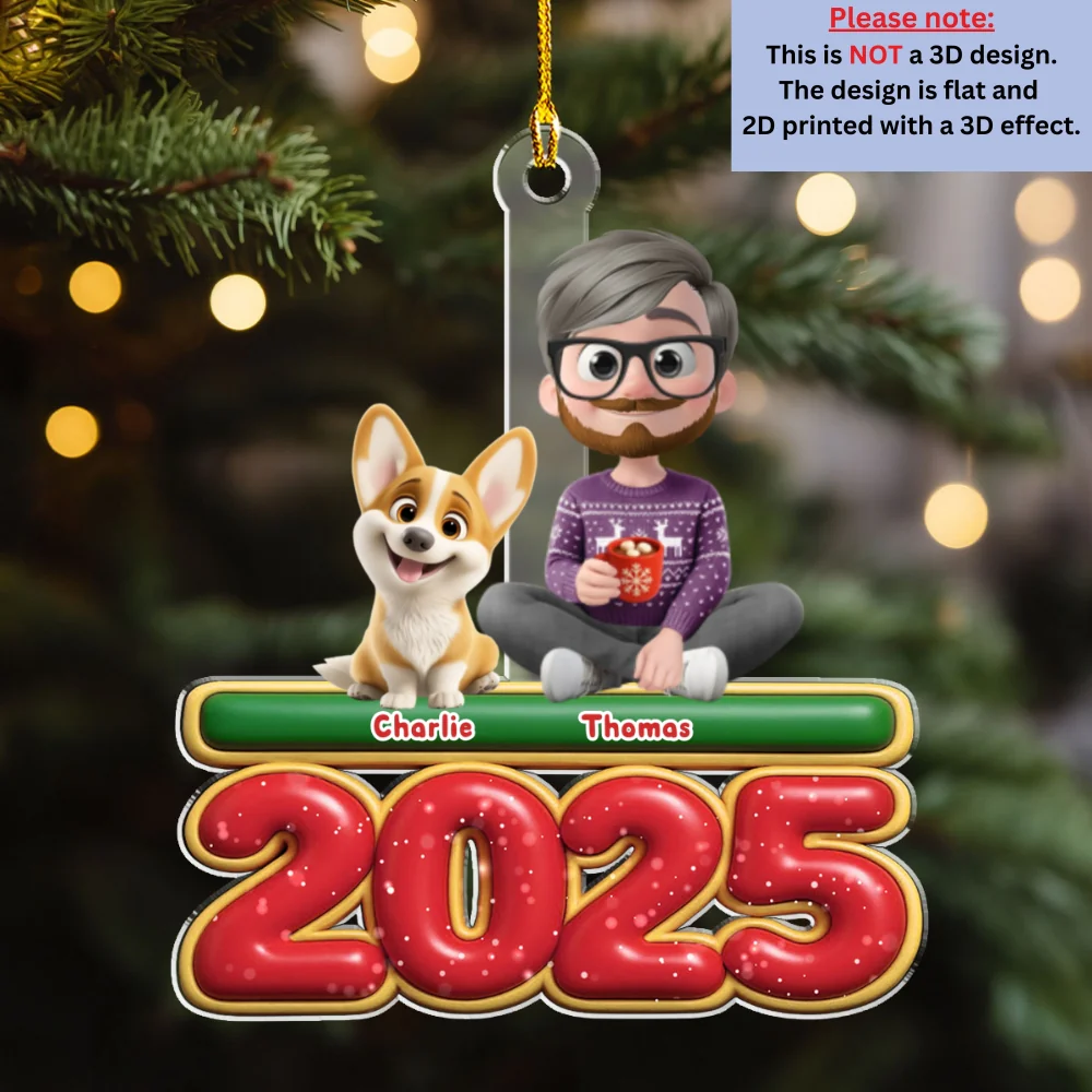 Me And My Dog - Personalized Custom Acrylic Ornament - Image 5