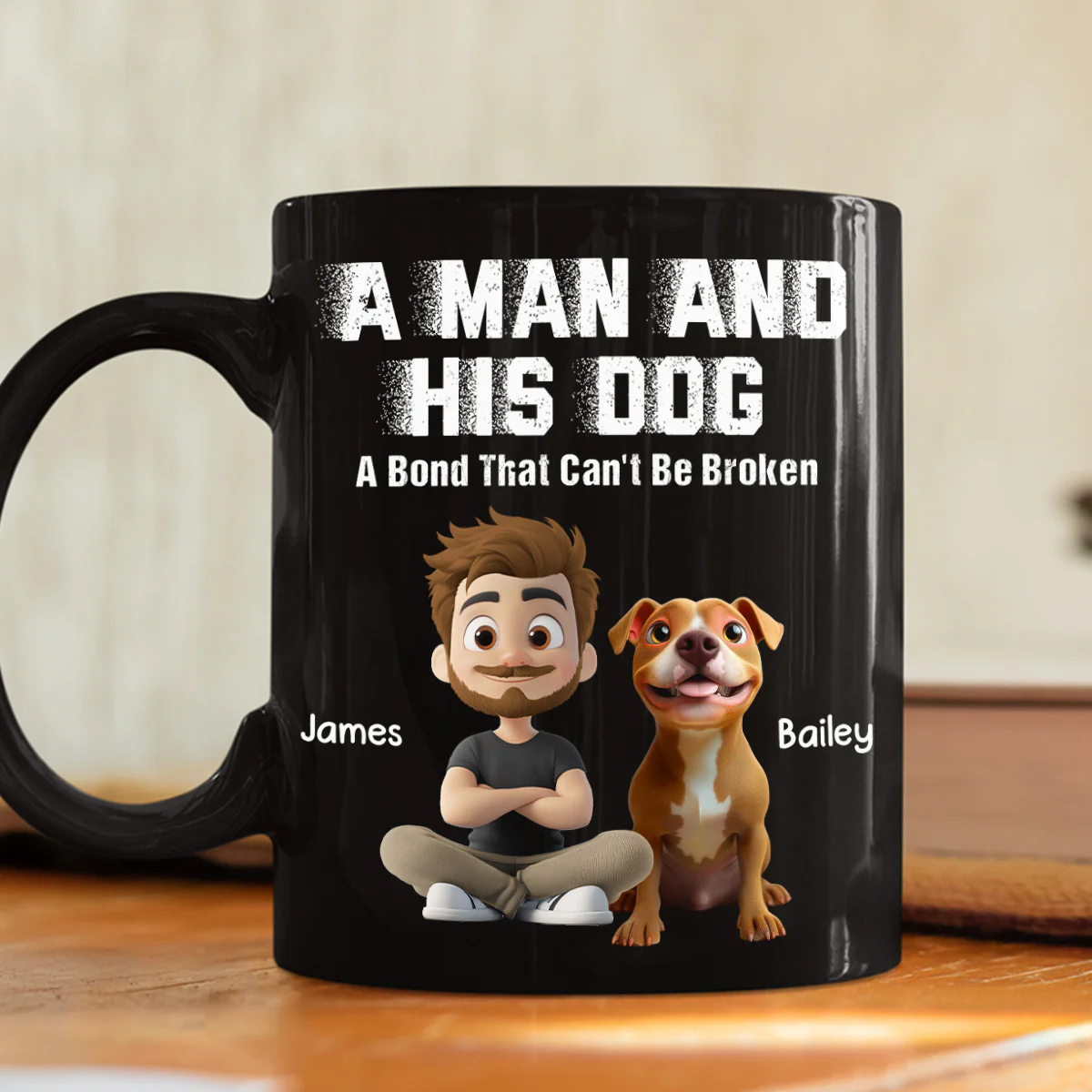 Me And My Dog Together Forever - Personalized Custom Coffee Mug - Image 3