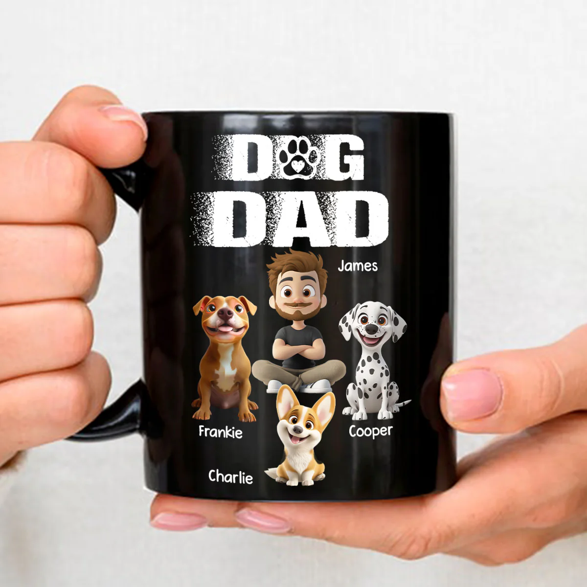 Me And My Dog Together Version 2 - Personalized Custom Coffee Mug - Image 3