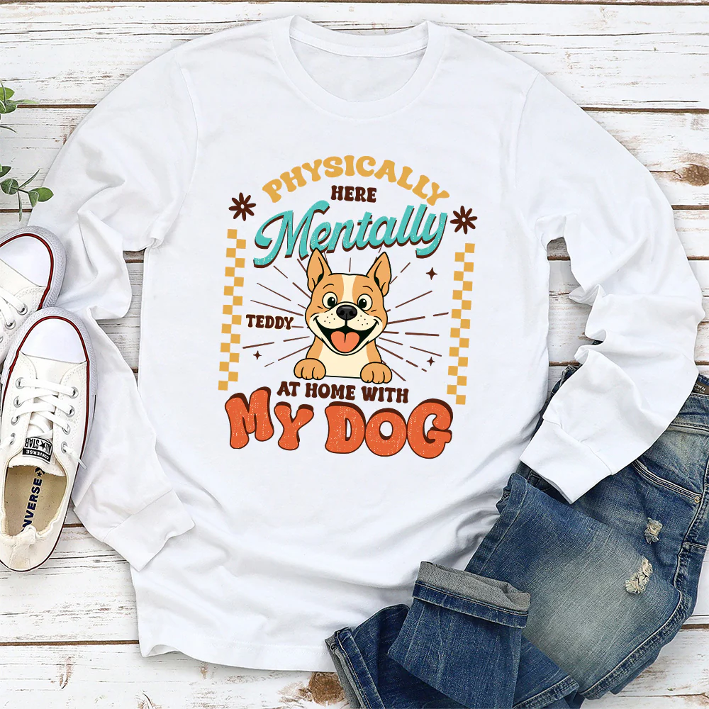 Mentally At Home - Personalized Custom Long Sleeve T-shirt - Image 2