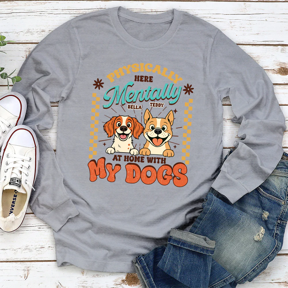 Mentally At Home - Personalized Custom Long Sleeve T-shirt - Image 3