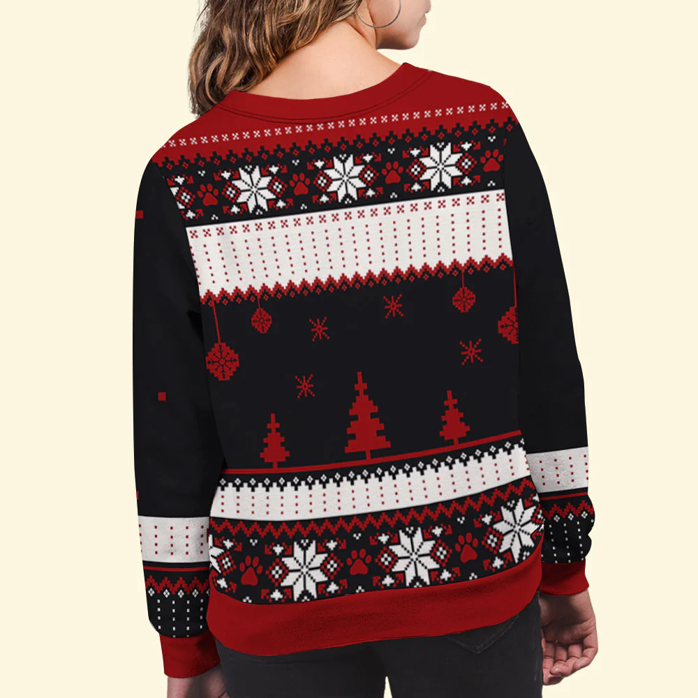 Merry Catmas - Personalized Custom All-Over-Print Sweatshirt - Image 4
