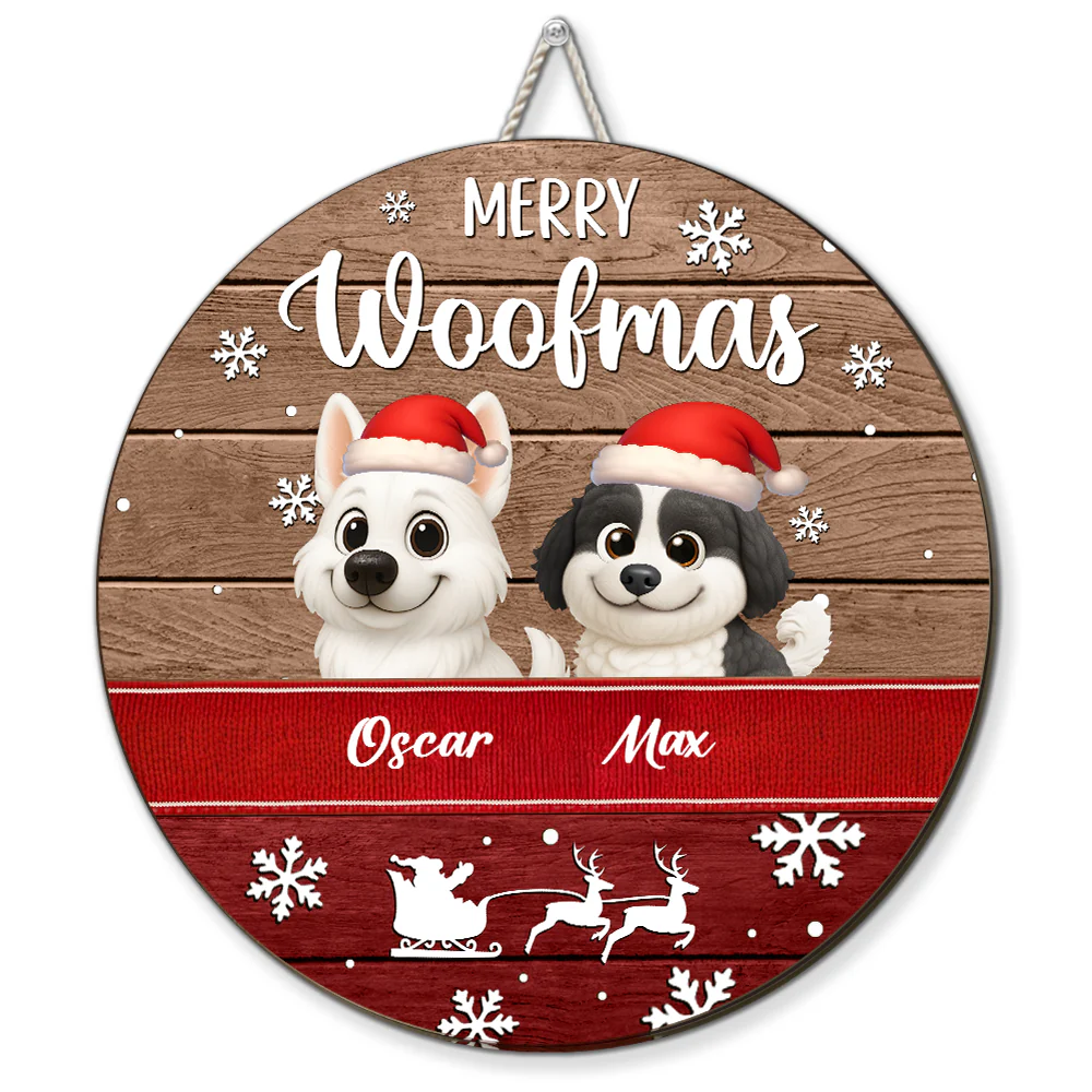 Merry Woofmas Day - Personalized Custom Wood Sign