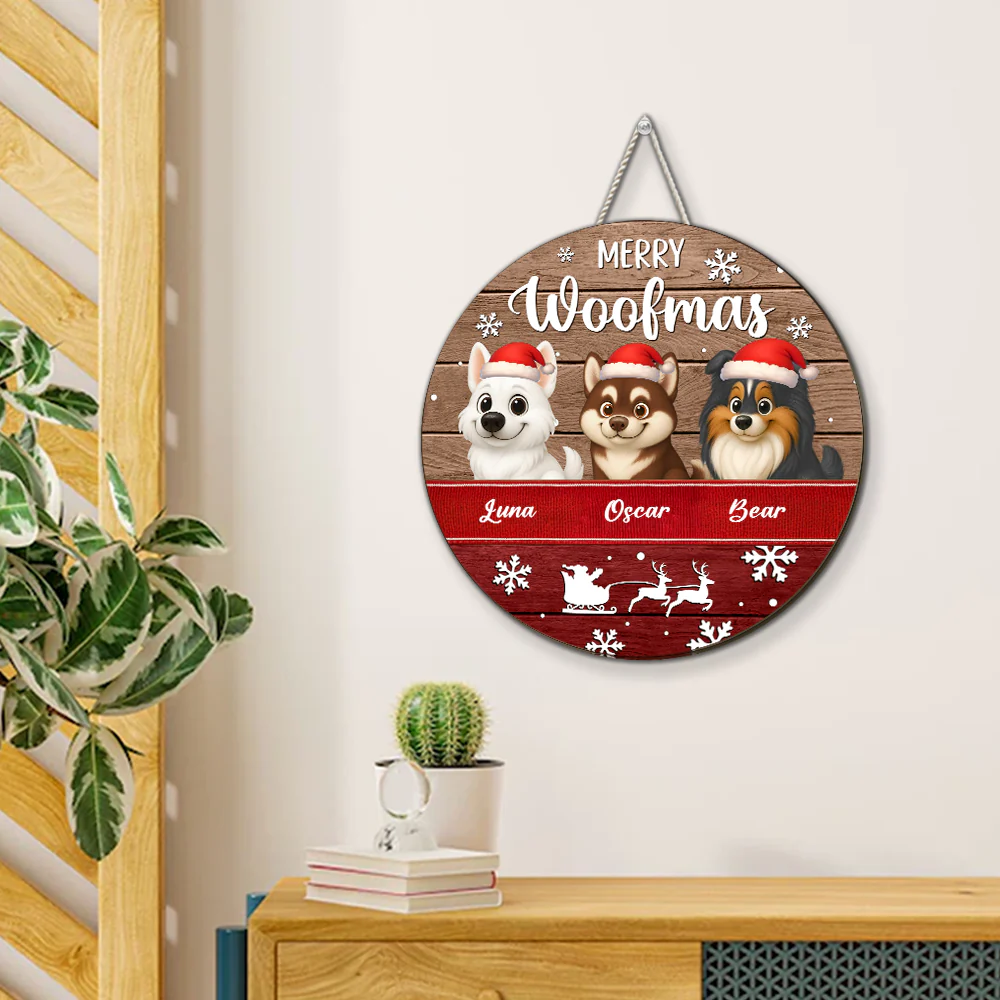 Merry Woofmas Day - Personalized Custom Wood Sign - Image 3
