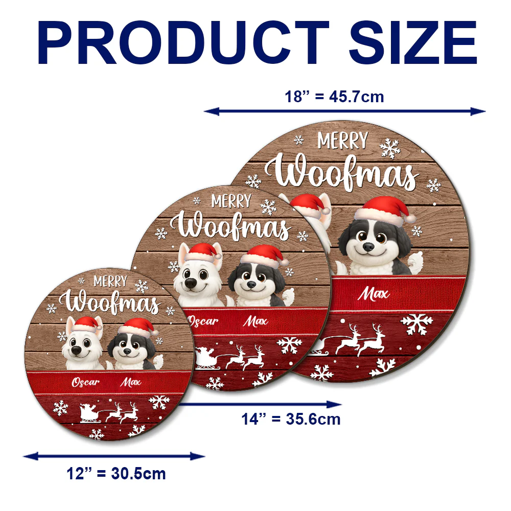 Merry Woofmas Day - Personalized Custom Wood Sign - Image 4