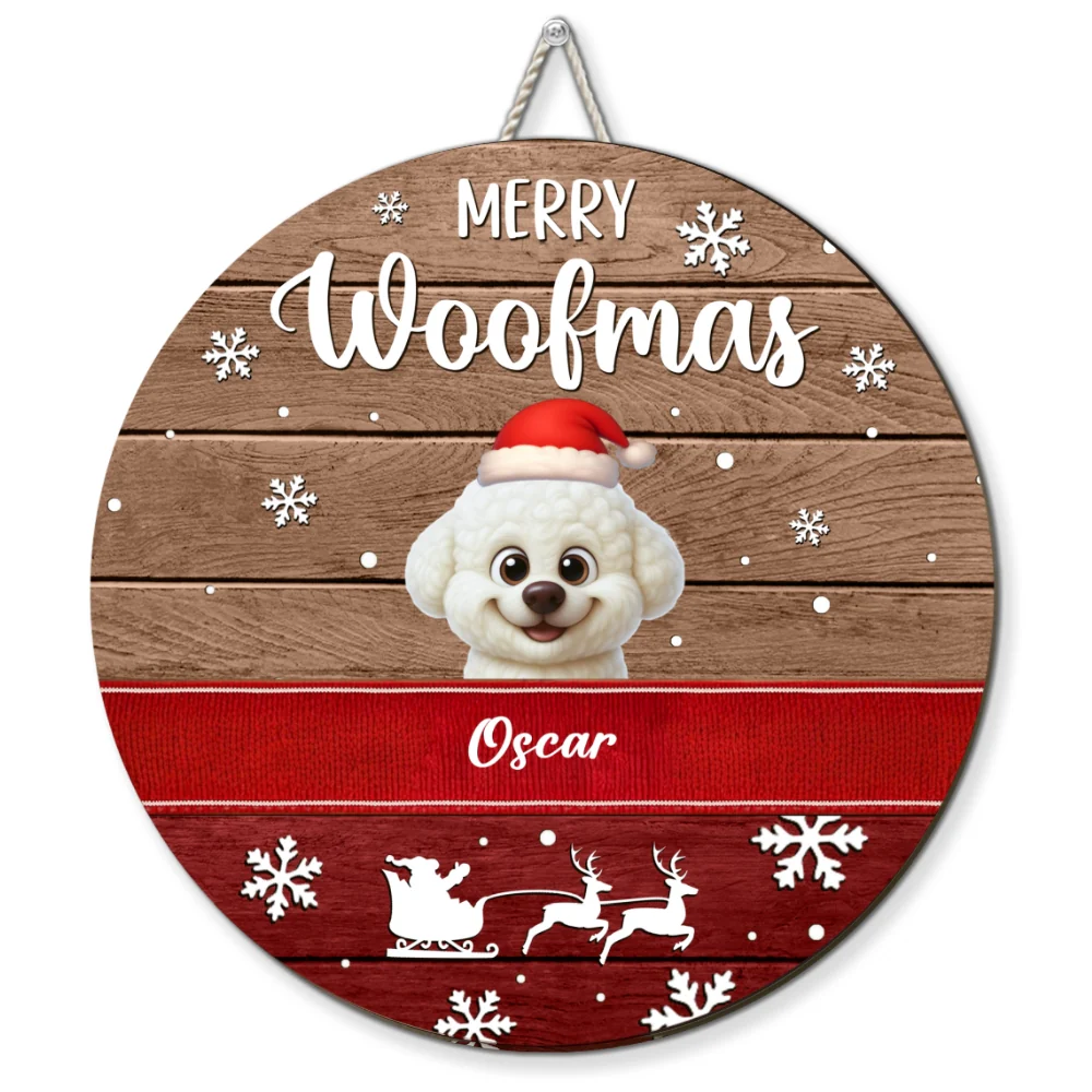 Merry Woofmas Day - Personalized Custom Wood Sign - Image 5