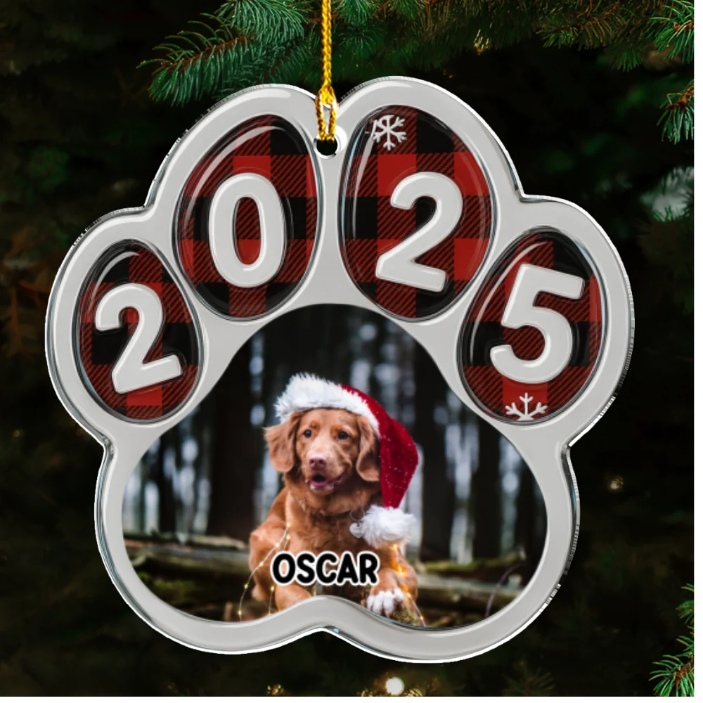 Merry Woofmas People Photo - Personalized Custom Acrylic Ornament - Image 7