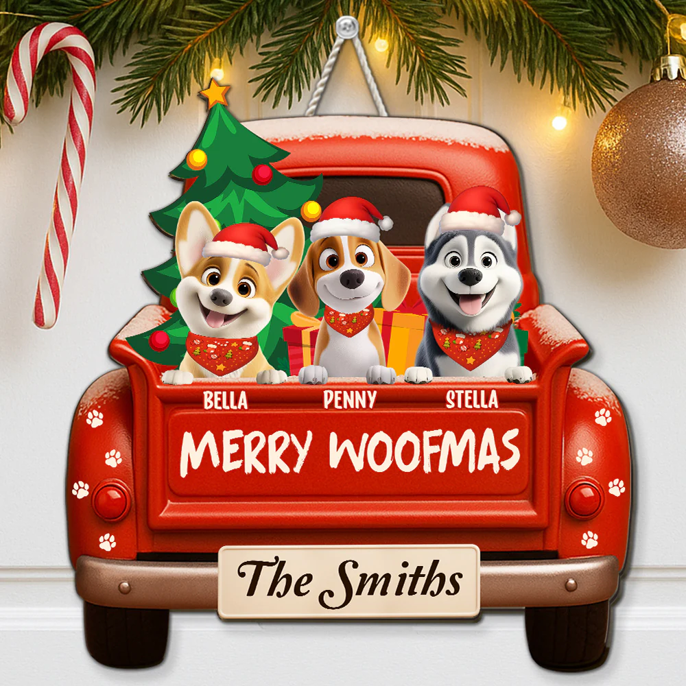Merry Woofmas - Personalized Custom Wood Sign