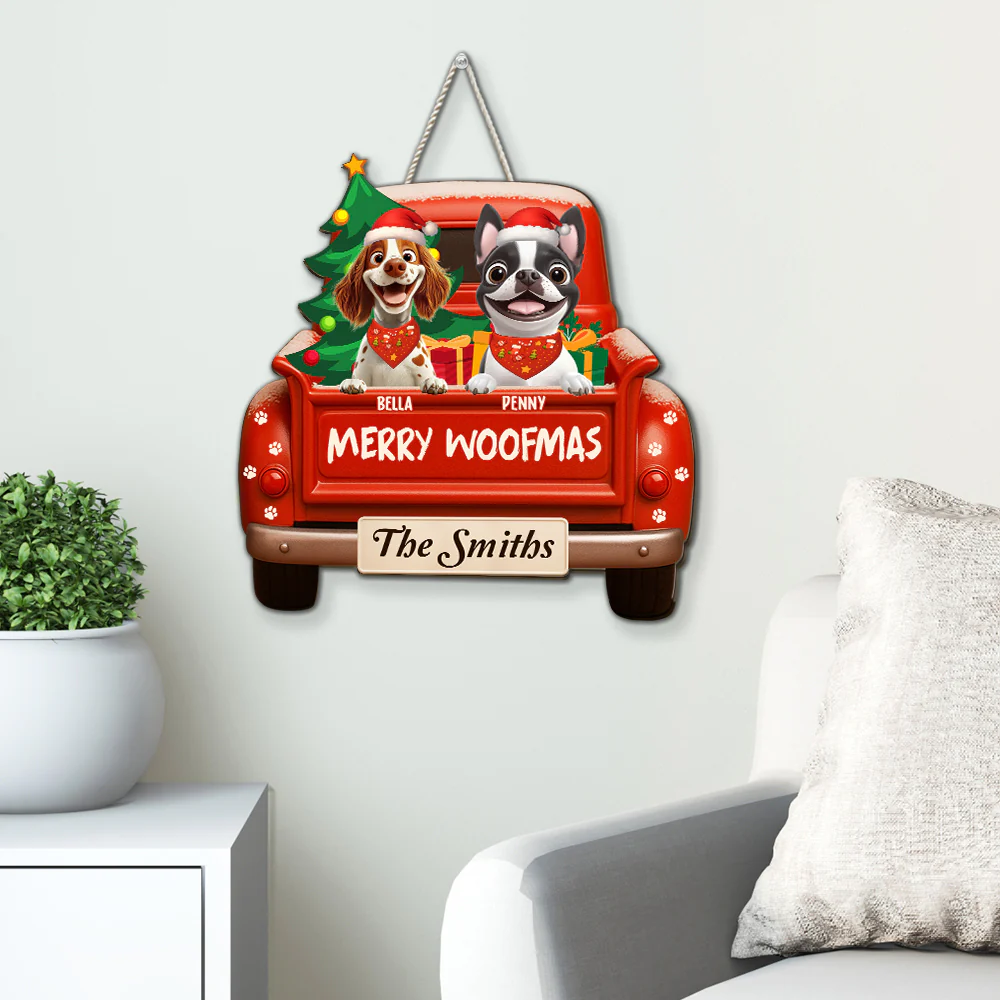 Merry Woofmas - Personalized Custom Wood Sign - Image 2
