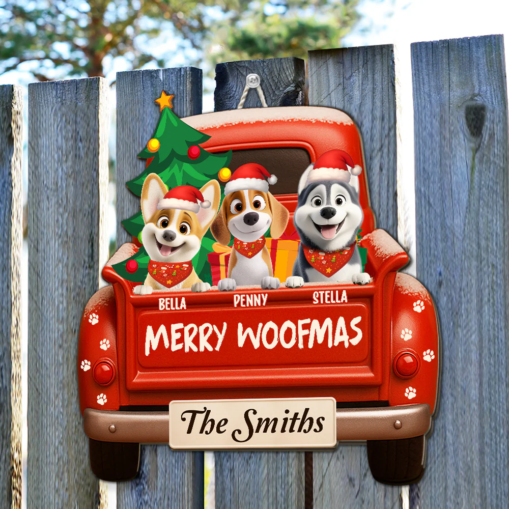 Merry Woofmas - Personalized Custom Wood Sign - Image 4