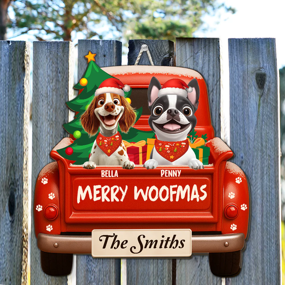 Merry Woofmas - Personalized Custom Wood Sign - Image 5