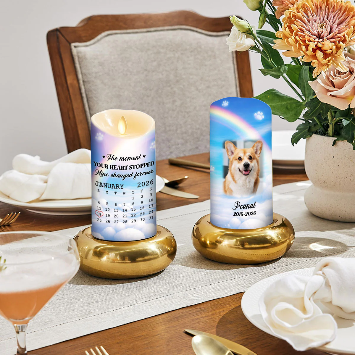 Mine Changed Forever - Personalized Custom LED Candle - Image 3