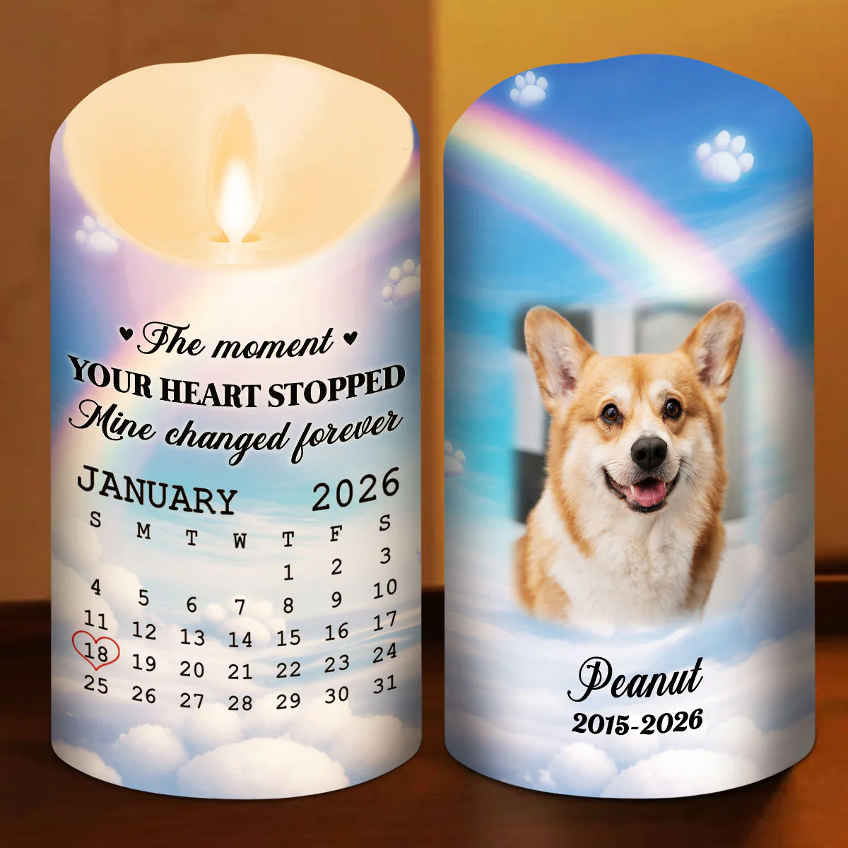 Mine Changed Forever - Personalized Custom LED Candle - Image 5