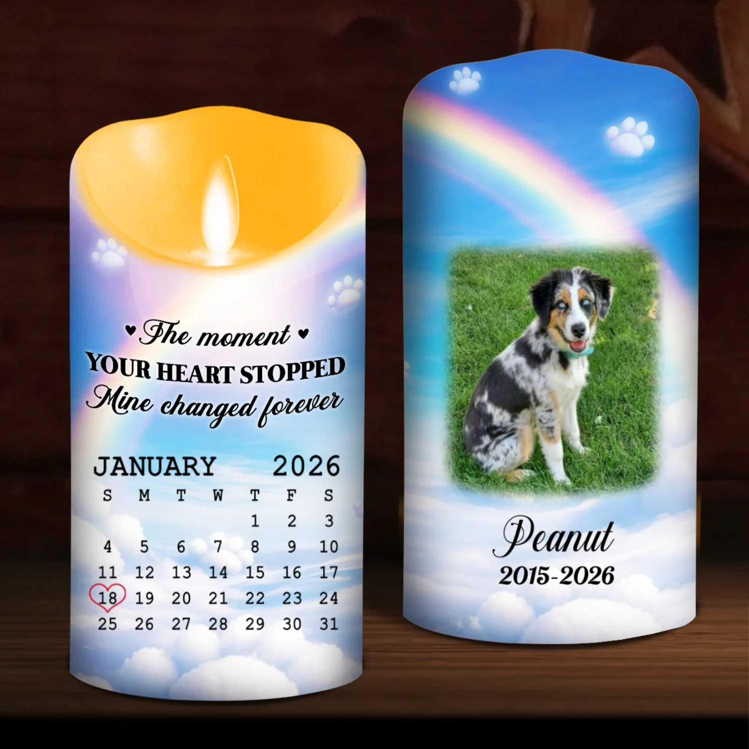 Mine Changed Forever - Personalized Custom LED Candle - Image 6