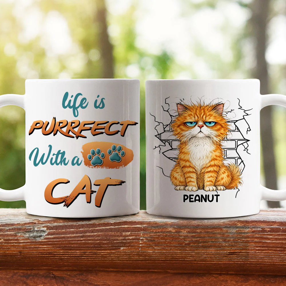 Mini Cat Monarch - Personalized Custom Coffee Mug - Image 2