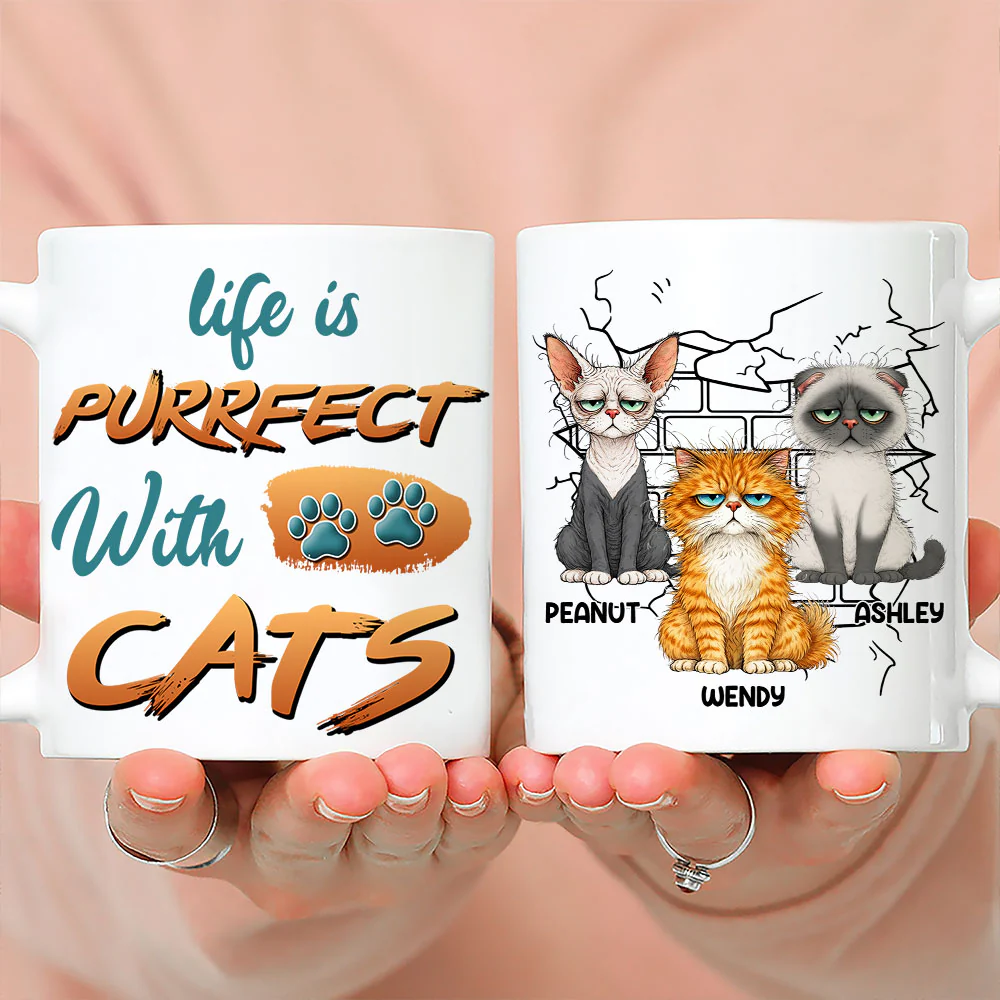 Mini Cat Monarch - Personalized Custom Coffee Mug - Image 3