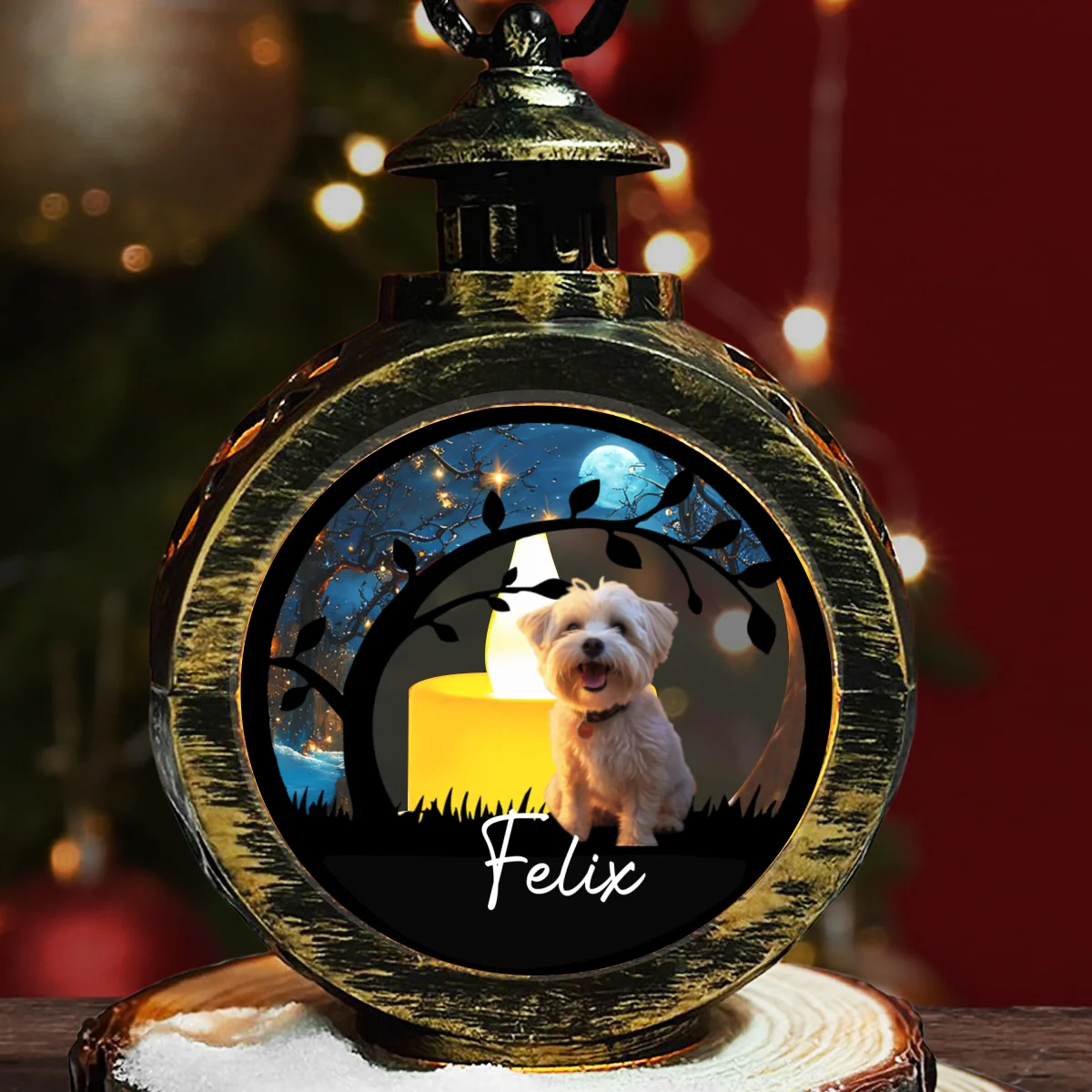Miracle Night Photo - Personalized Custom Christmas Lantern - Image 6