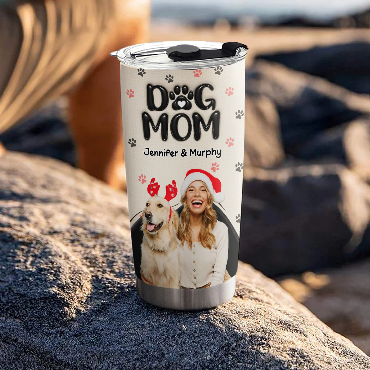 Mom Love You The Most Photo - Personalized Custom 3D Inflated Effect Tumbler - Image 3