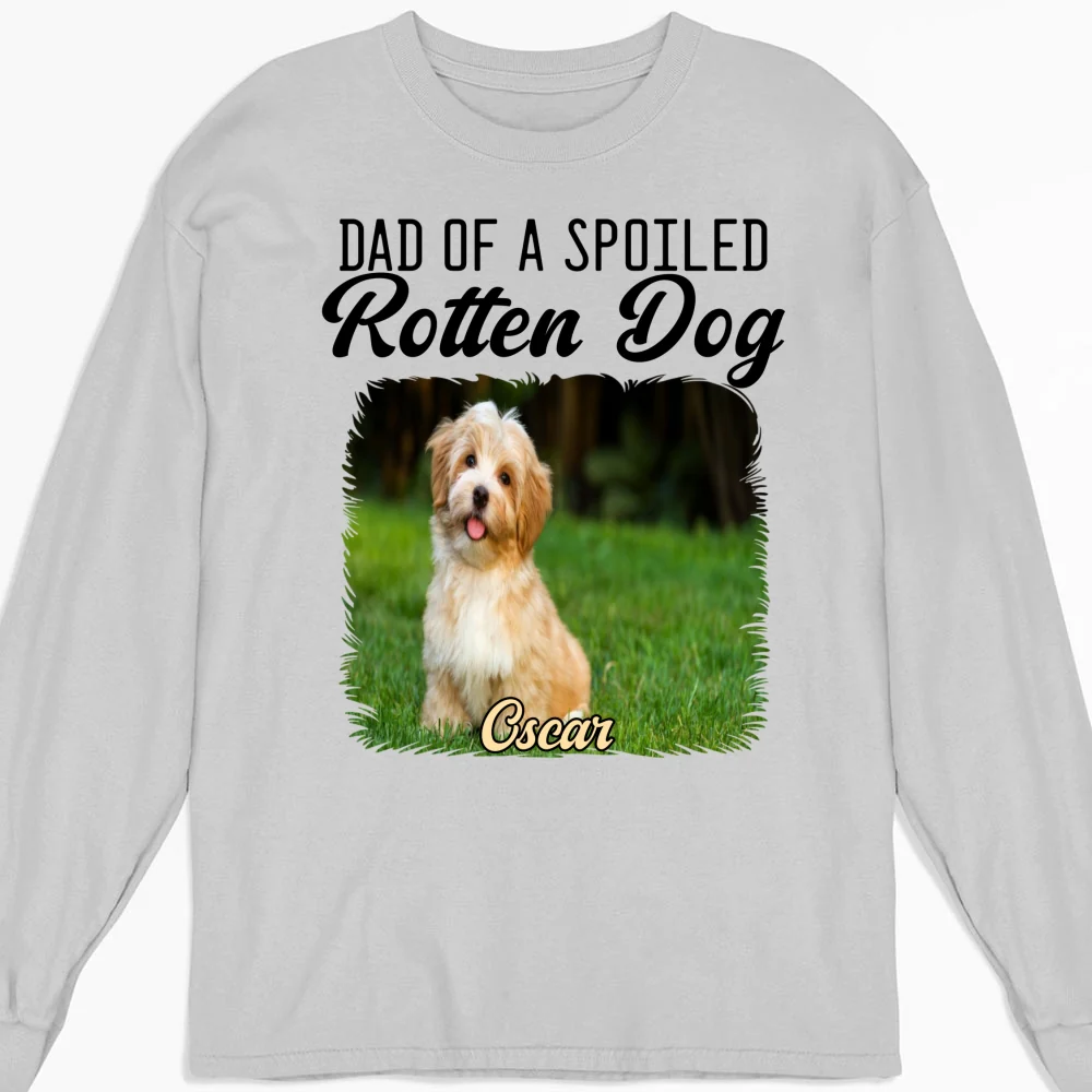 Mom Loved By Dogs Photo - Personalized Custom Long Sleeve T-Shirt - Image 4