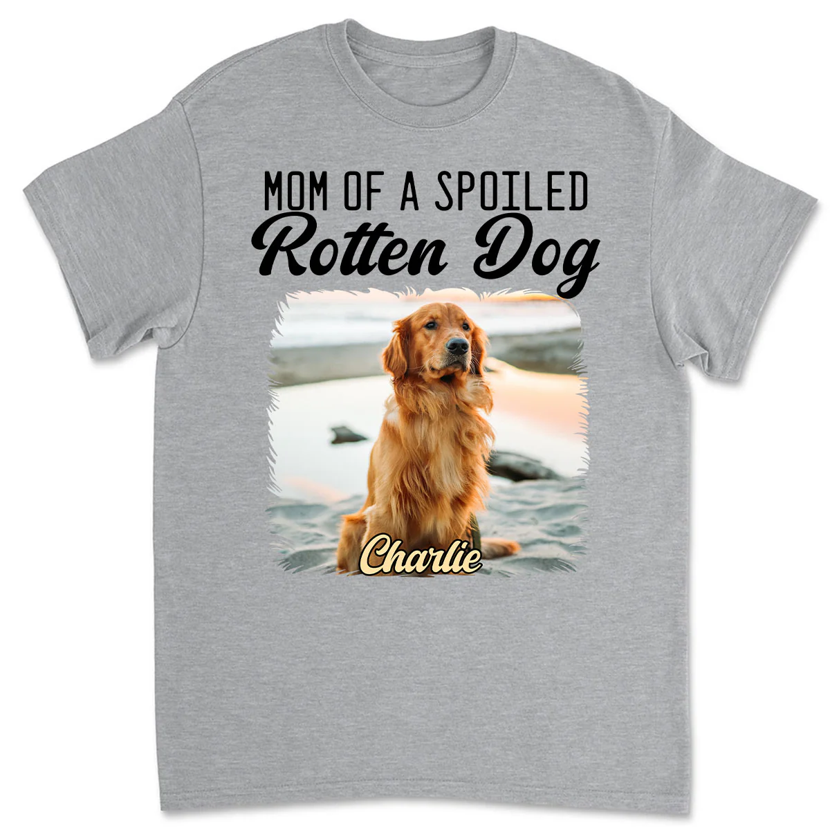 Mom Loved By Dogs Photo - Personalized Custom Unisex T-Shirt