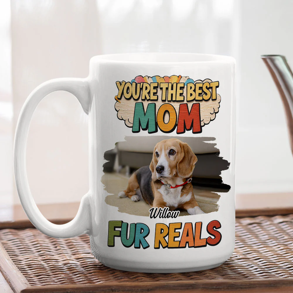 Mom To The Best Dog Photo - Personalized Custom Coffee Mug - Image 3