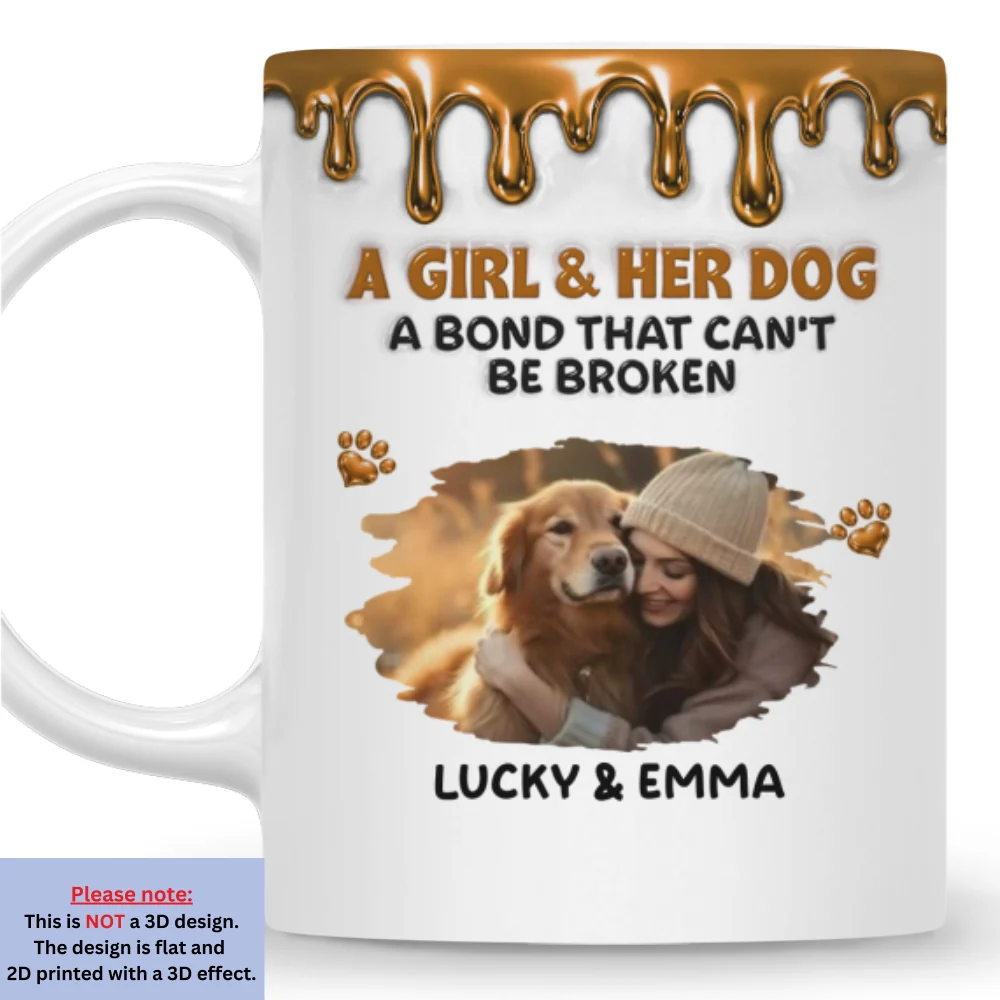 Mommy And Her Rotten Dogs Photo - Personalized Custom 3D Effect Coffee Mug - Image 2