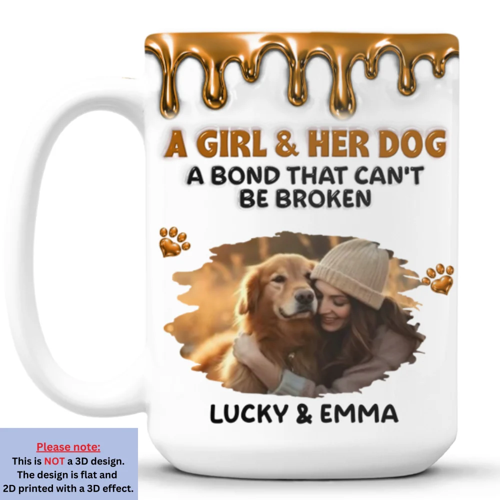 Mommy And Her Rotten Dogs Photo - Personalized Custom 3D Effect Coffee Mug - Image 3