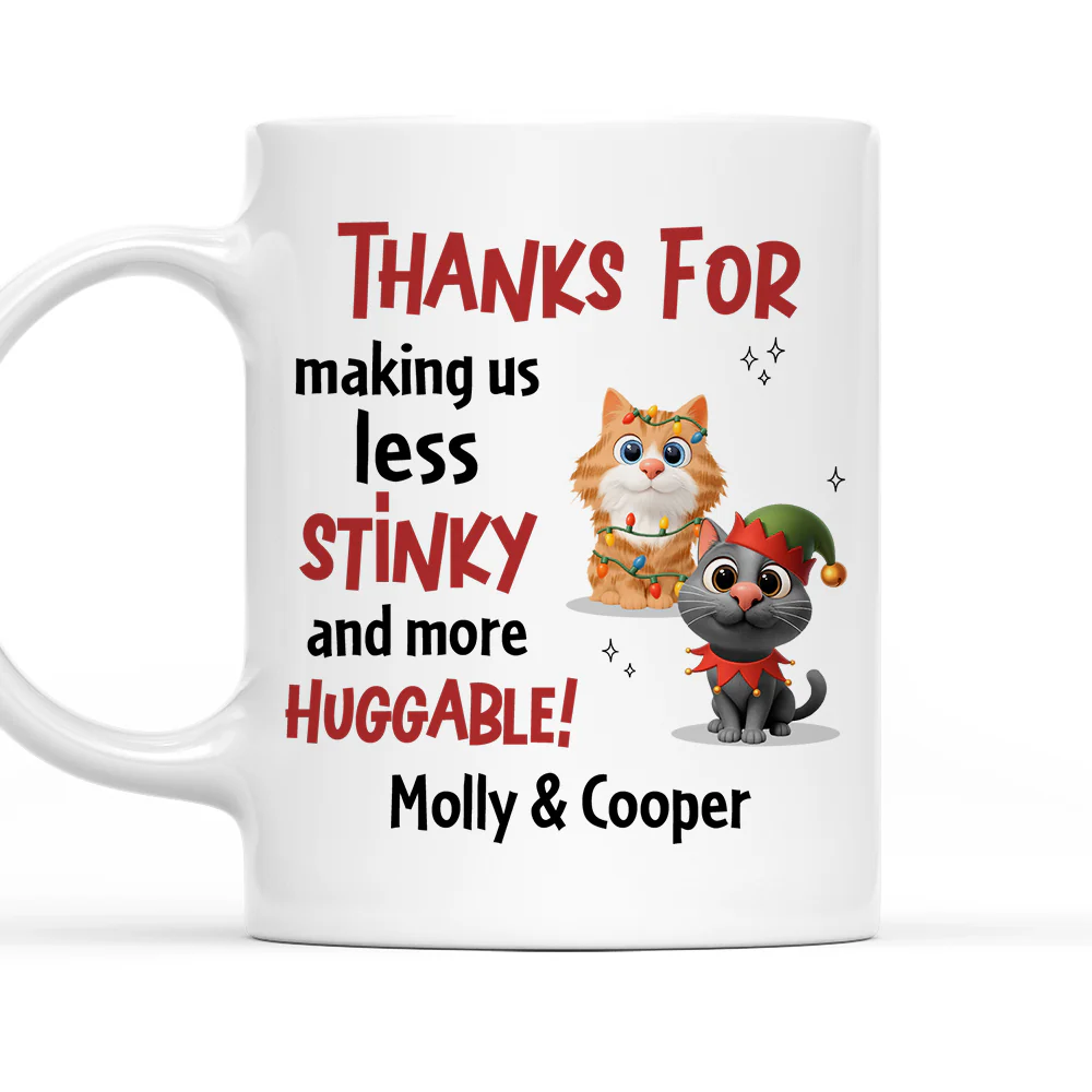 More And More Huggable Cat Christmas Ver - Personalized Custom Coffee Mug